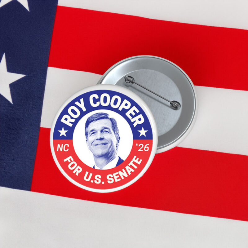 Support Roy Cooper Official 2026 Senate Campaign Button