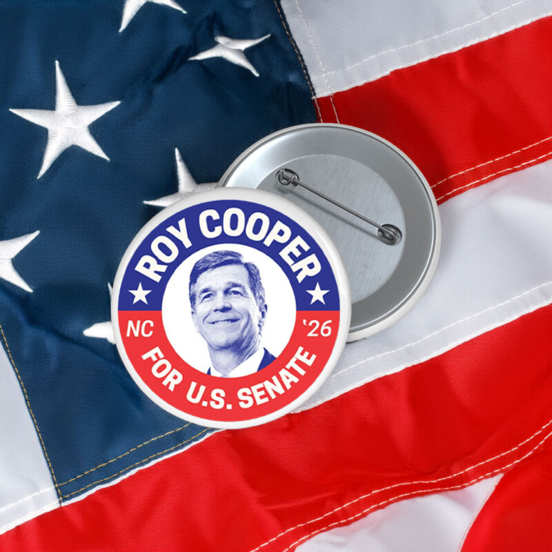 Support Roy Cooper Official 2026 Senate Campaign Button