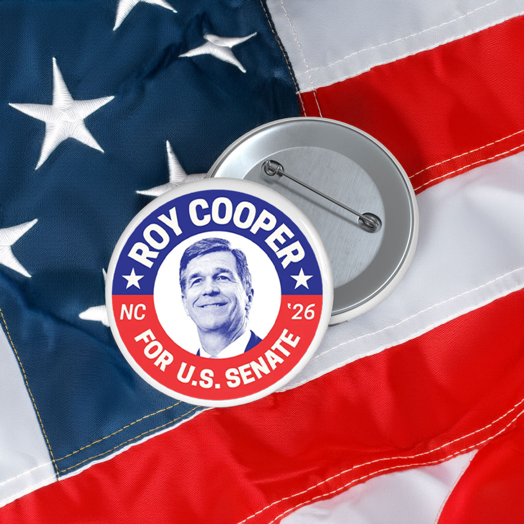 Support Roy Cooper Official 2026 Senate Campaign Button