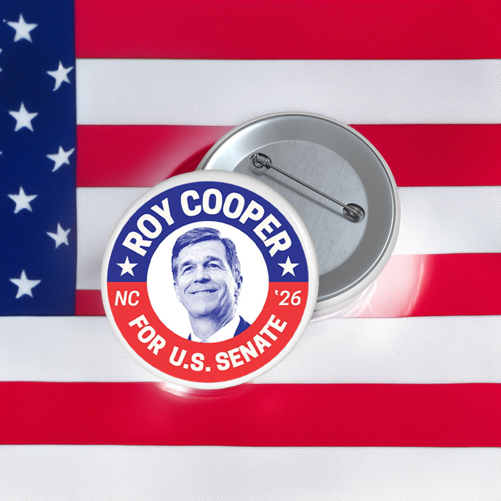 Support Roy Cooper Official 2026 Senate Campaign Button